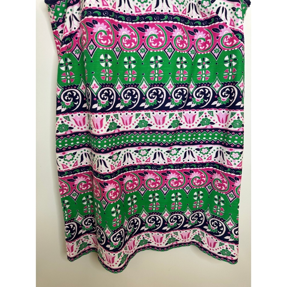 Talbots Fringed Sheath Dress Sleeveless Colorful Printed Plus Size 16P 16 Petite - Picture 9 of 16
